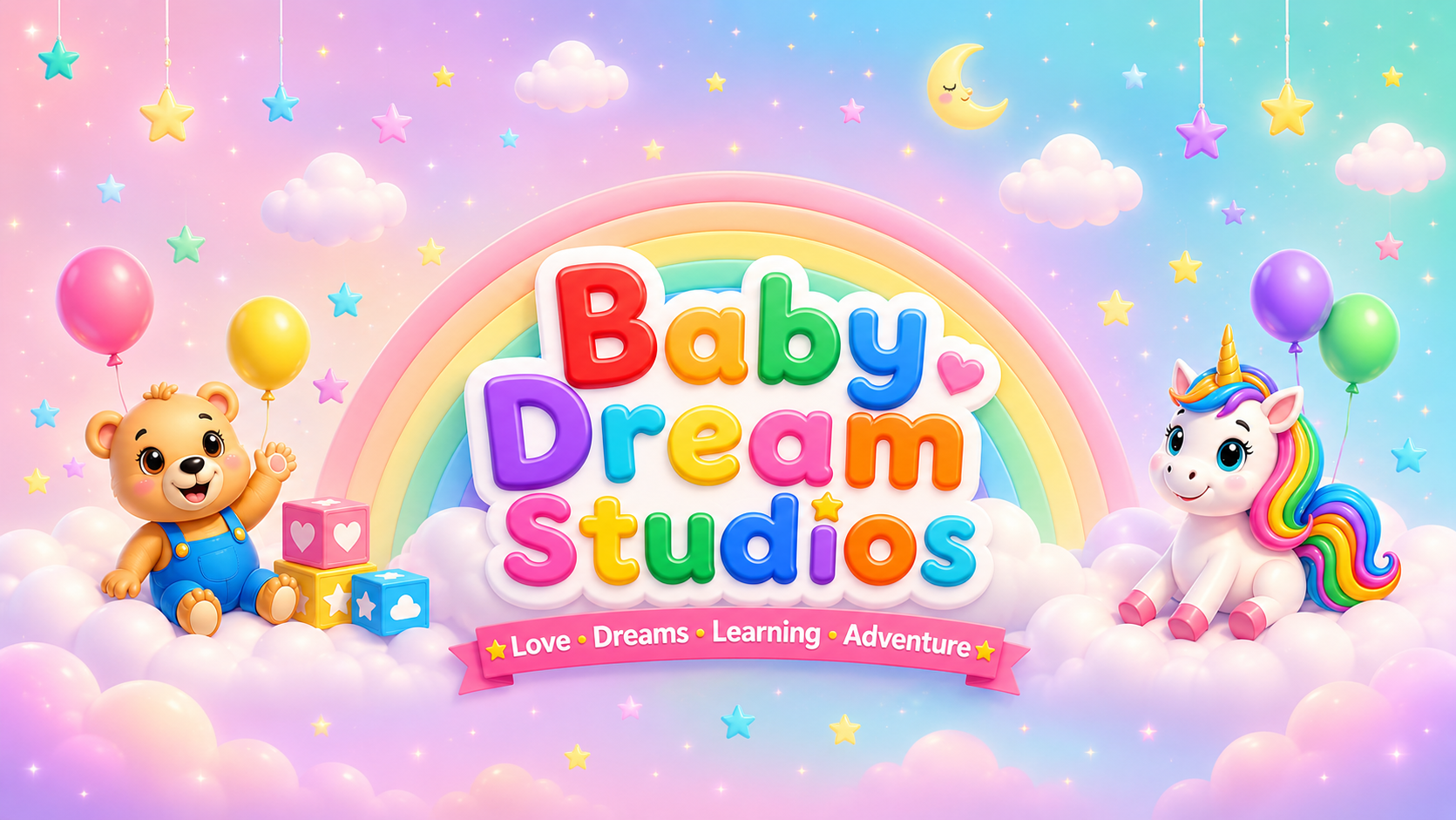 Baby Dream Studios – Love · Dreams · Learning · Adventure